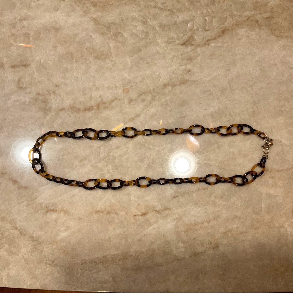 J.Crew tortoise shell link necklace